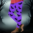 thumbnail image 2 of Idoravan Women's Leggings Women's Pants under $20 Halloween Women's Printed Casual Yoga Pants Trousers Purple M, 2 of 6