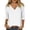 *White, variant on VBVC Women's Cotton-Linen 3/4 Sleeve Tunic Top,Ladies Summer Slim V-Neck Blouse,Breathable Lightweight Shirt for Women,Green,S-2XL
