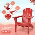 thumbnail image 7 of Lacoo Adirondack Chair HDPE Resin Adirondack Chairs, Red, 7 of 7