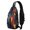 Basketball and Fire Black Pattern, variant on Basketball and Hoop Navy Pattern Sling Backpack, Casual Day Sling Pack with Earphone Port, Adjustable Strap Gift Ideas for Hiking Cycling Walking