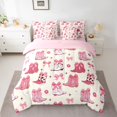 thumbnail image 2 of Castle Fairy Cowgirl Boots Hat Twin Bedding Sets,Kawaii Floral Bow Bedding Comforter Set, 2 of 8