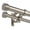 Brushed Nickel-36-72", variant on Double Curtain Rod Antique Bronze 36-72" Window Drapery Use