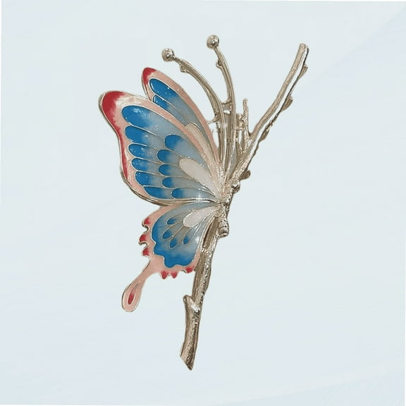 Large Metal Hair Claw Clips, Painted Butterfly Hair Claws Bun Fixing Hairgrip Hair Styling Accessories for Women Girls Thin Thick Fine Hair