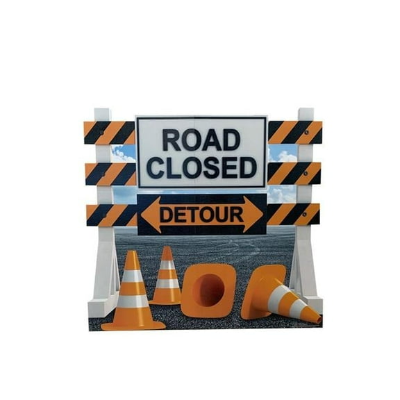 40 x 44 in. Road Closed Detour Sign