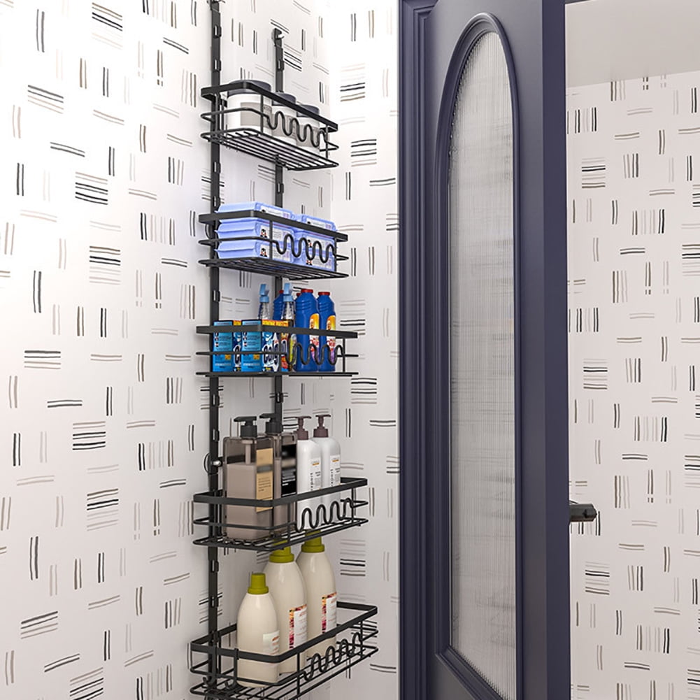 Over The Door Pantry Organizer, Pantry Door Organizer Shelves, Metal Hanging Spice Rack For Pantry Door, Multi-Tier Over The Door Organizer For Kitchen Bathroom
