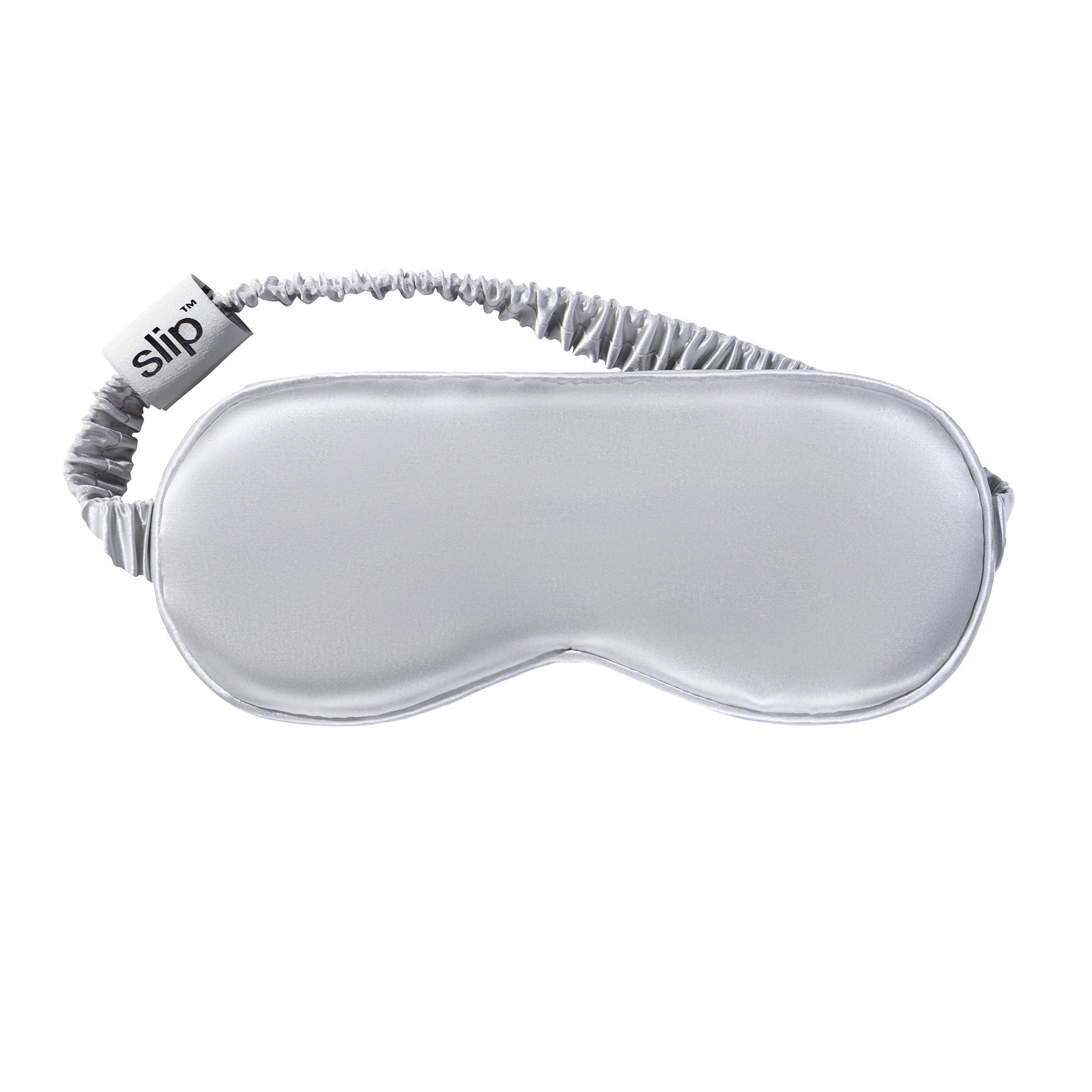 Slip Pure Silk Soft Sleep Mask with Elastic Band, Silver