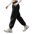 thumbnail image 6 of Women Solid Jogger Sweatpants Sevevn Elastic Drawstring High Waist Relaxed Fit Trousers With Side Pockets, Varied Solid Color Choices For Gym Training Home Lounging And Everyday Casual Outfits, 6 of 7