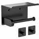 thumbnail image 1 of Soporte de papel higiénico Advancent acero inoxidable montado en la pared negro, 1 of 6