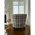 thumbnail image 7 of Gray Plaid Fabric Upholstered Bronte Accent Arm Chair Club Chair in Modern Living Room, Bedroom, Office Chair, 7 of 7