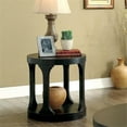 thumbnail image 2 of Furniture of America Arturo Solid Wood Open Shelf End Table in Antique Black, 2 of 3