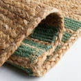 thumbnail image 5 of SAFAVIEH Natural Fiber Seanna Striped Area Rug, Natural/Green, 6' x 6' Square, 5 of 11