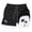 Black, variant on XFeng Men's 2 in 1 Swim Trunks, Print Board Shorts with Compression Liner, Quick Dry Beach Swim Shorts with Pockets