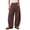Brown-women's travel pants, variant on Womens Barrel Wide Leg Pants Hip Hop Vintage Baggy Harem Pants Solid Palazzo Trousers with Pockets