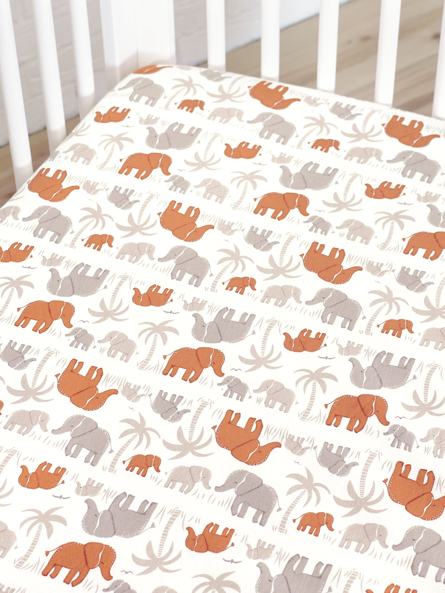 Modern Moments by Gerber Baby & Toddler Boy Ultra Soft Fitted Crib Sheet, Beige Safari