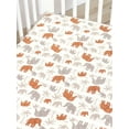 thumbnail image 4 of Modern Moments by Gerber Baby & Toddler Boy Ultra Soft Fitted Crib Sheet, Beige Safari, 4 of 9