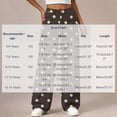 thumbnail image 3 of Ltctricy Girls Pants Polka Dot Wide Leg Trousers with Pockets High Waisted Kids Pants Fall Casual Streetwear(Coffee,7-8 Years), 3 of 7