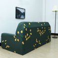thumbnail image 5 of PiccoCasa 3 Seater Sofa Slipcover Spandex Floral Print Couch Cover, Large Dark Green, 5 of 8