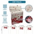thumbnail image 6 of Pink Valentines Table Runner - 90 Inch Long Vintage Love Heart Eucalyptus Botanical Cotton and Linen Blended Dress Scarves Farmhouse Table Runner for Kitchen Dining, Coffee Table, 13" x 90", 6 of 8