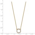 thumbnail image 2 of 14K Yellow Gold Diamond Open Circle Necklace, 2 of 2