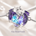 thumbnail image 6 of Dragon Bracelet with Heart Shaped Crystal Jewelry Gift for Women,Purple, 6 of 6