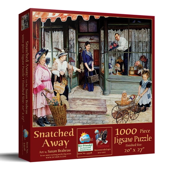 SUNSOUT INC - Snatched Away - 1000 pc Jigsaw Puzzle by Artist: Susan Brabeau - Finished Size 20" x 27" - MPN# 44518