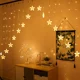 thumbnail image 4 of Cortina De Estrellas Luces 136led Serie Navideña Cascada 3m, 4 of 6