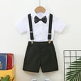 thumbnail image 2 of Toddler Dress Suit Bowtie Dress Shirt Suspenders Pants First Birthday Boy Outfit New Born Clothes Baby Boy 2-3 Years, 2 of 8