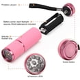 thumbnail image 3 of Linterna LED rosa, pequeñas linternas brillantes con 9 luces LED, secador de uñas ligero portátil para gel de uñas, 3 of 5