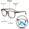 thumbnail image 2 of Readerest Blue Light Blocking Reading Glasses (Charcoal, 0.75 Magnification) Computer Eyeglasses With Thin Reflective Lens, Antiglare, Eye Strain, UV Protection, Stylish For Men And Women, 2 of 6