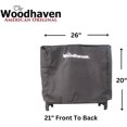thumbnail image 2 of Woodhaven 2 Foot Waterproof Full Cover - Covers 2 Foot Indoor Firewood Rack - Reinforced Vinyl With Front Open Straps - Keeps Logs Dry (Black), 2 of 2