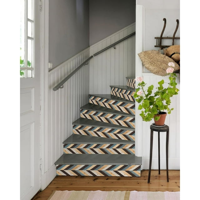 Stair Decals Stair Riser Stickers Peel and Stick Vinyl .&#;W x .&#;H x