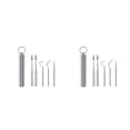 thumbnail image 3 of Injueey Palillo de de acero inoxidable 304 para viajes al aire libre, palillo de limpieza de dientes, barbacoa desmontable, tenedor de fruta para 5PCS 2piezas Injueey CBP259788, 3 of 6
