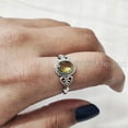 thumbnail image 3 of Natural Citrine Ring, AAA Citrine Gemstone Ring, November Birthstone, Tiny Bohemian Ring, 925 Sterling Silver, Womens Ring, Christmas Thanksgiving, Handmade Statement Jewelry, Genuine Citrine, 3 of 9
