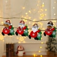 thumbnail image 2 of Mosey Christmas Snowman Bear Claus Santa Shape Scene Pendant Christmas Tree Non-woven Fabric Hanging Ornament, 2 of 8