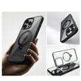 thumbnail image 3 of Lisade for iPhone 16 Pro Max /16Pro/16Plus/16 Magnetic Case with 360° Spin Ring Kickstand Compatible with MagSafe Clear PC Protective Cover, 3 of 11