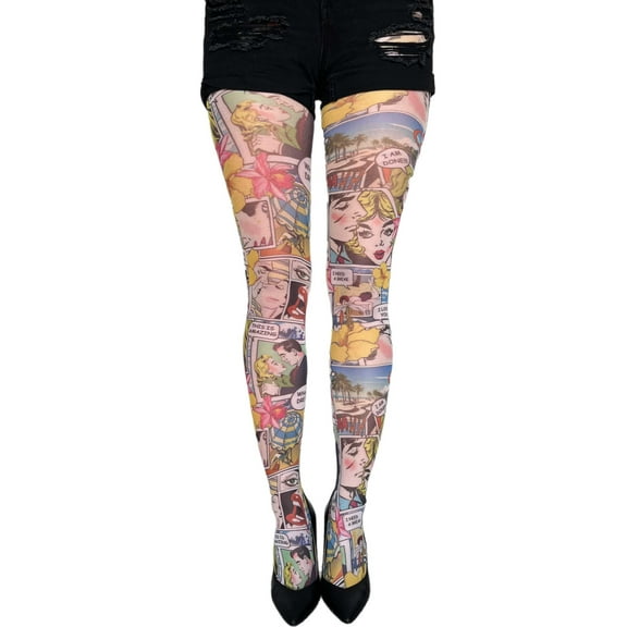Patterned tights Comics Book for women