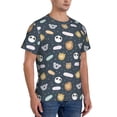 thumbnail image 4 of Yiaed Cartoon Animals Print Mens Short Sleeve Tight Fit T-Shirt, Crewneck Casual Tee-X-Large, 4 of 5
