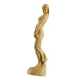 thumbnail image 2 of Estatua de niña, adorno de escritorio, pieza de arte, escultura de madera, figura de señora para escritorio, sala de estar, entrada, oficina,, 2 of 9