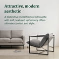 thumbnail image 3 of Zinus Aidan Metal Framed Sling Indoor Accent Chair, Light Grey, 3 of 17