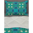 thumbnail image 3 of Geometric Comforter & Sham Bedding Set, Various Shapes on a Dark Seafoam Background, 3 pcs Duvet Set Microfiber Filling Quilt, 5 Sizes, Dark Seafoam Quartz, by Ambesonne, 3 of 4
