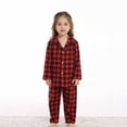 thumbnail image 5 of Generic Winter Holiday Outfits Toddler Boys Girls Set Autumn/Winter Red Plaid Christmas Home Suit 2 Piece Party Halloween Indoor/Outdoor Casual Soft Comfortable Clothing(3-4 Years,Red), 5 of 8