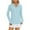 Light Blue, variant on Women's UPF 50+ Sun Protection Long Sleeve Shirt Quarter Zip Pullover Breathable Quick-Dry Hiking Shirt with Thumb Holes for Outdoor Activities Black L