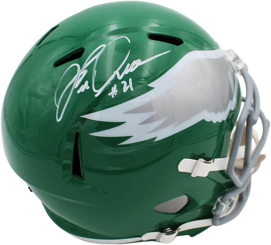 Eric Allen Autographed/Signed Philadelphia Speed Full Size Kelly Green Football Helmet