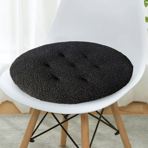 Cojín circular de felpa para invierno que alivia eficazmente las molestias de estar sentado durante largos periodos. Ideal para el hogar, el estudio, el comedor, el dormitorio y la oficina. Cojín de p