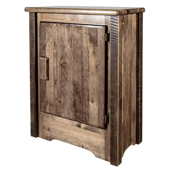 Homestead Collection Accent Cabinet, Right Hinged, Stain & Clear Lacquer Finish