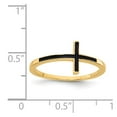 thumbnail image 5 of 14K Yellow Gold Ring Band Themed Antiqued Sideways Cross, Size 5, 5 of 5