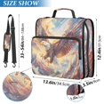 thumbnail image 3 of Haosy 3 Ring Zipper Binder with Shoulder Strap Waterproof Trapper Keeper 2 Inch D-Ring 500 Sheets Capacity, Snow Mountain and Eagle, 3 of 8