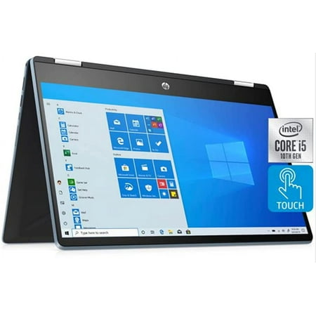 HP 2020 Pavilion x360 14" FHD WLED Touchscreen 2-in-1 Convertible Laptop, Intel Core i5-1035G1 up to 3.6GHz, 8GB DDR4, 256GB SSD, 802.11ac, Bluetooth, Webcam, HDMI, Windows 10,Cloud Blue