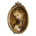 thumbnail image 2 of Marcos de fotos antiguos Marco elíptico en relieve floral Marco de pintura al óleo Escritorio y resina de pared Marco de imagen de estilo europeo para Soledad Marco, 2 of 10
