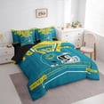 thumbnail image 2 of Erosebridal Twin Comforter Set,7 Pieces American Football Bedding Sets Twin Bed in a Bag with Reversible Football Bed Set,Sports Fan Comforter, Sheets, Pillowcases, 2 of 5